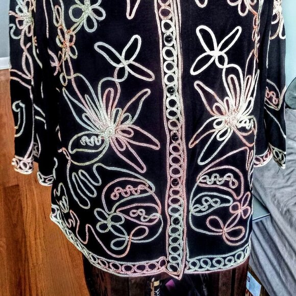 Lauren Michelle Long Cardigan Soutache Ribbon - Picture 3 of 6